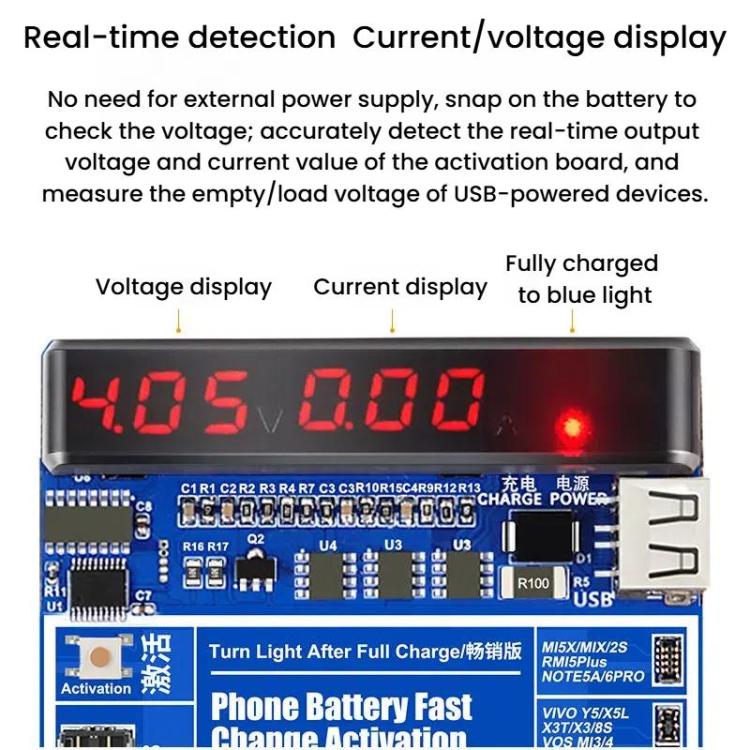 V9 Activación Placa de Carga Batería Detección Inteligente