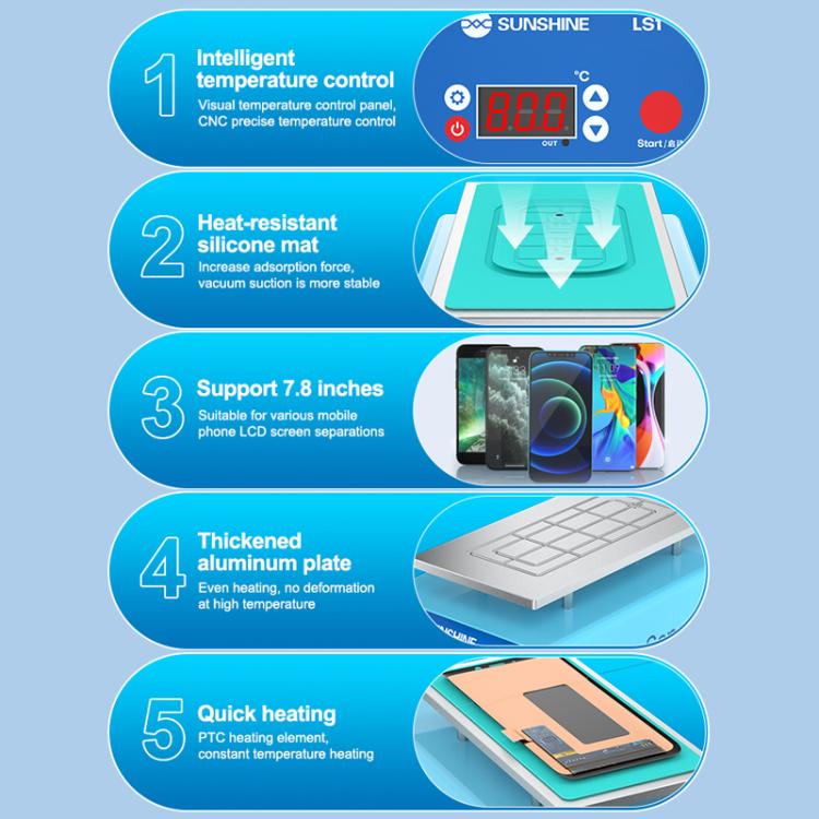 TechTools SPL100 Máquina Extracción LCD Separador Térmico