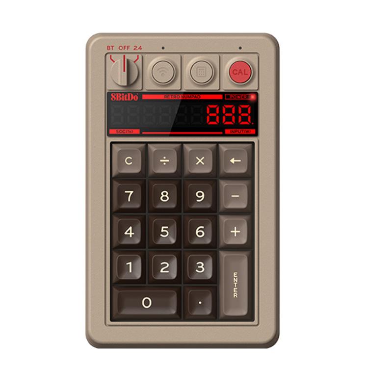 8BitDo Retro18 Teclado Numérico Mecánico Conexión Trimodo Bluetooth 2,4G USB-C
