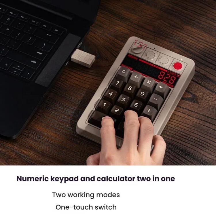 8BitDo Retro18 Teclado Numérico Mecánico Conexión Trimodo Bluetooth 2,4G USB-C