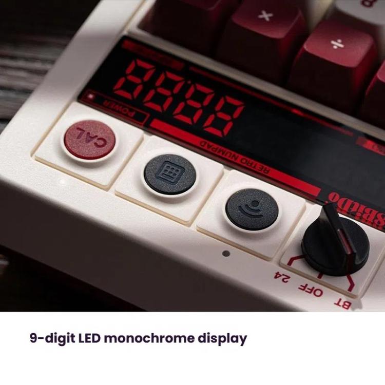 8BitDo Retro18 Teclado Numérico Mecánico Conexión Trimodo Bluetooth 2,4G USB-C
