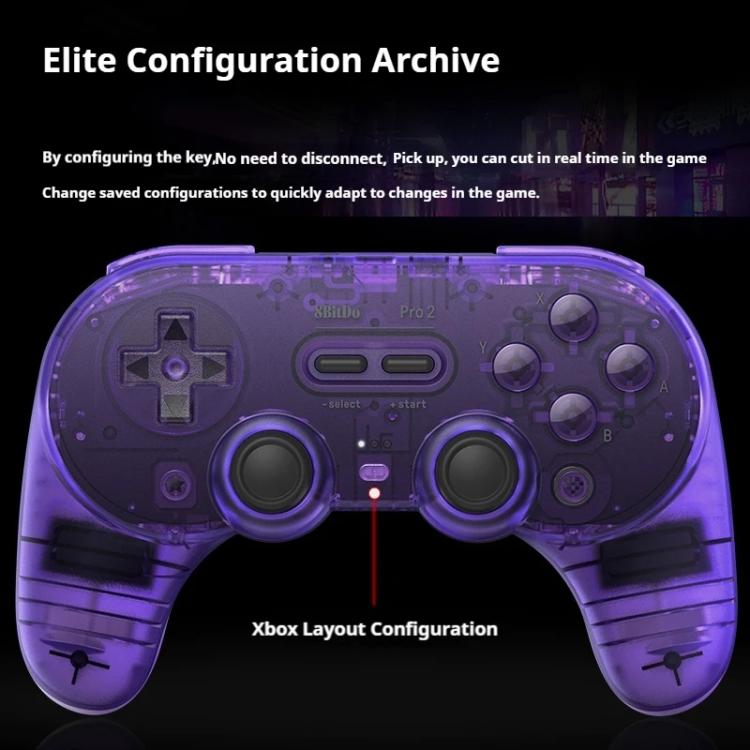 8BitDo Pro2 Retro Hall Gamepad Bluetooth Translúcido Nuevo