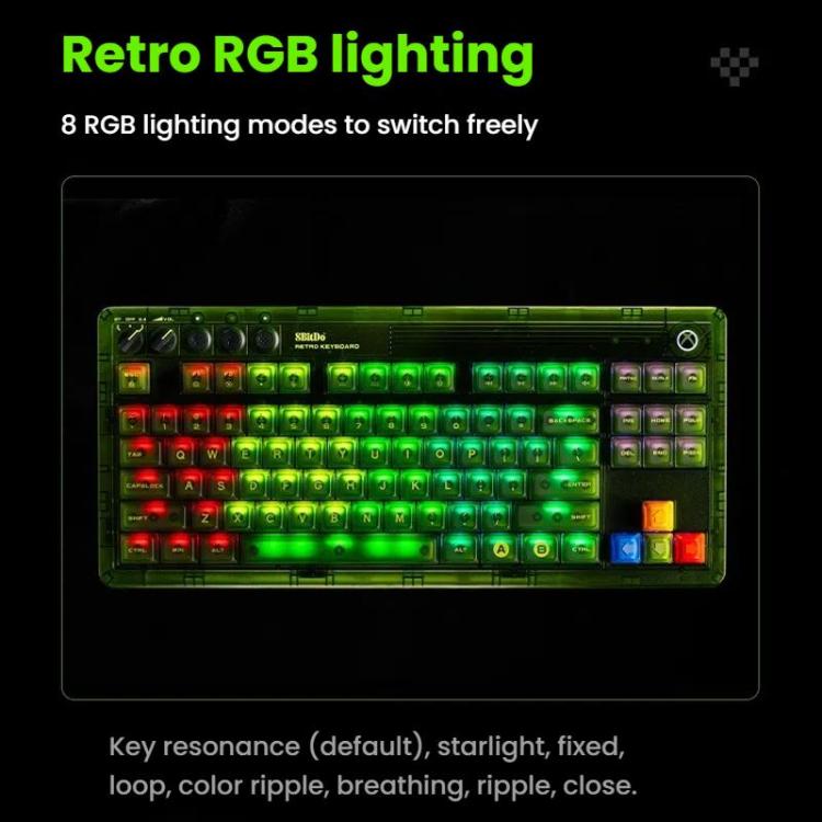 8BitDo Retro87 Teclado Mecánico Iluminación RGB Retro Ideal Para Escritorio
