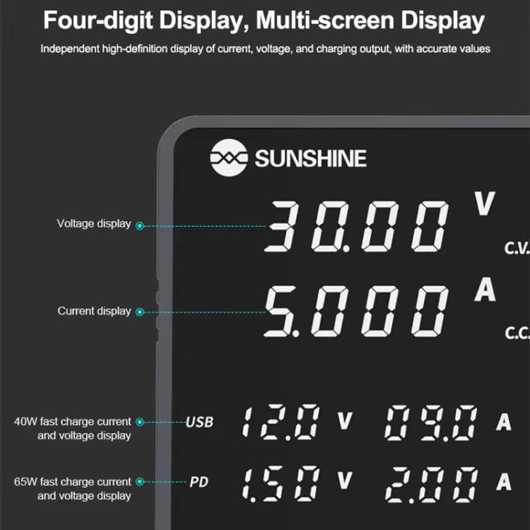 SUNSHINE P2 Pro Regulador CC 0-30V Fuente de laboratorio