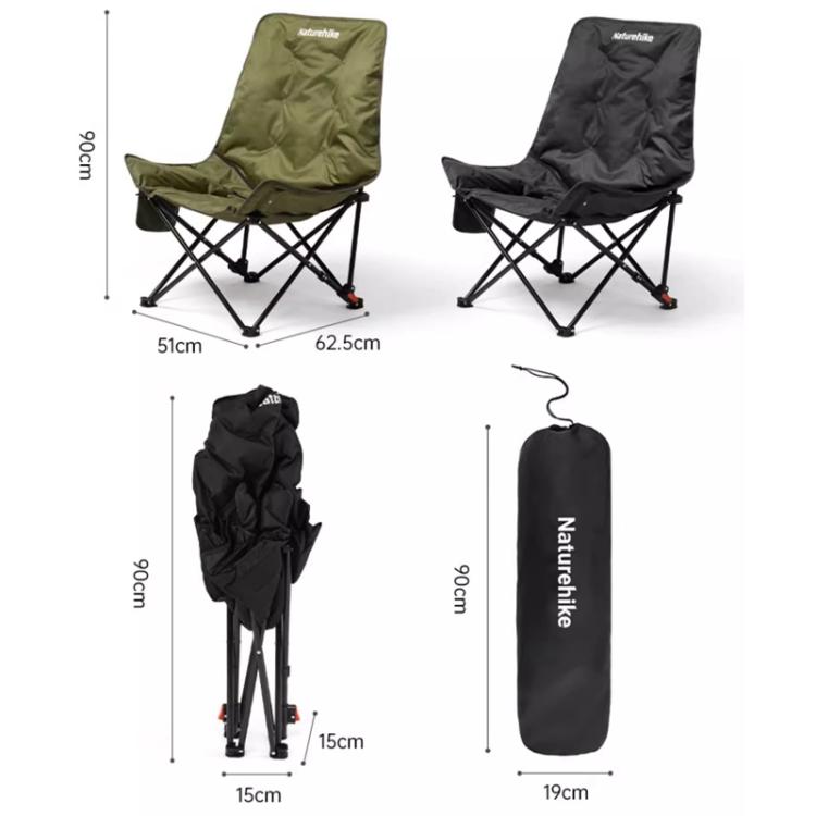 Naturehike Sillón Plegable Alto Respaldo Exterior Acampar