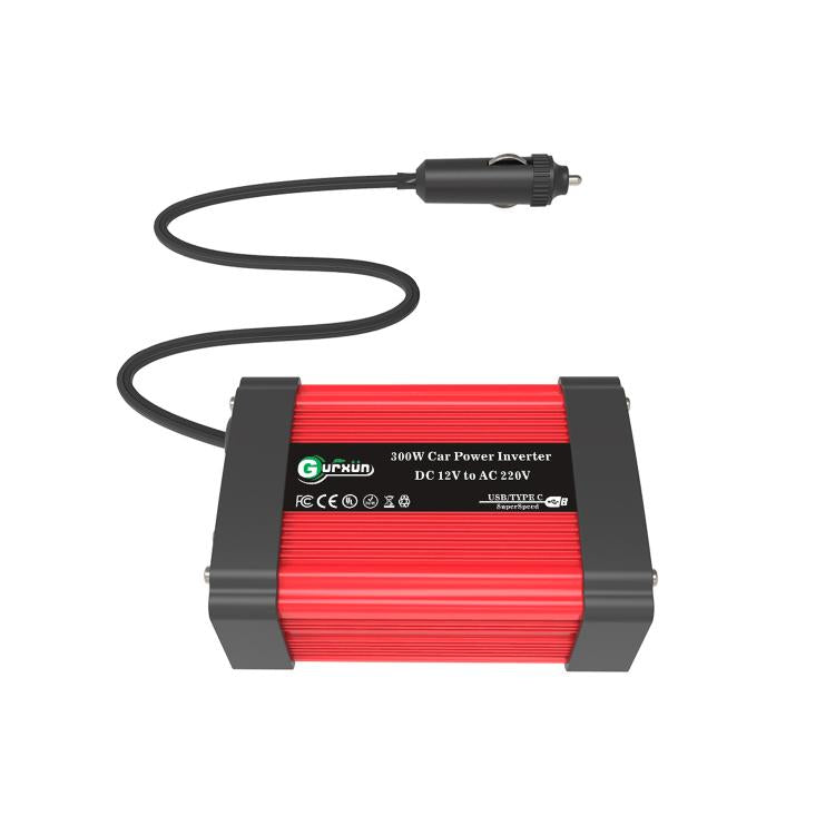 Gurxun 300W Inversor De Coche Onda Cuadrada USB Type-C