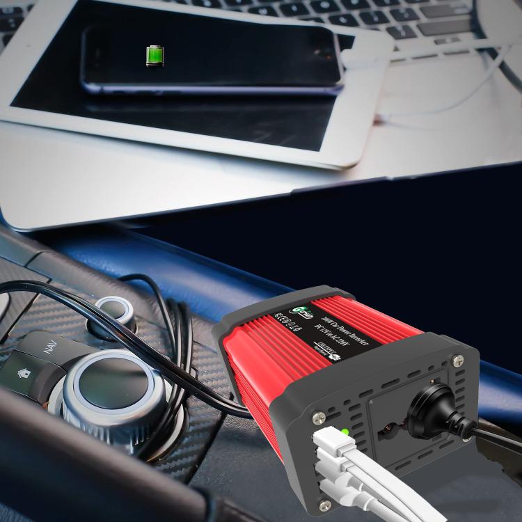 Gurxun 300W Inversor De Coche Onda Cuadrada USB Type-C