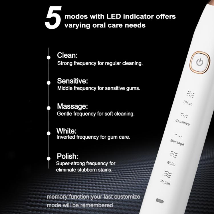 Sarmocare S100 Cepillo de dientes eléctrico sónico IPX7