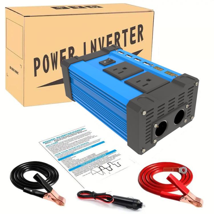 Gurxun Inversor Onda Cuadrada Modificado LCD 220V CA