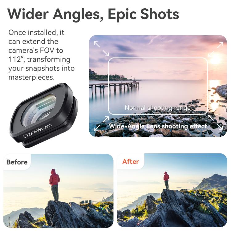 AMagisn DJI Pocket 3 Accesorios Filtro Magnético Angular