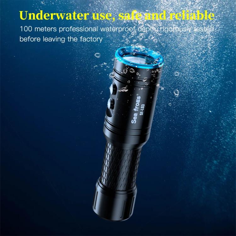 SeaFrogs Linterna De Buceo IPX8 Resistente Agua Aluminio Ligero