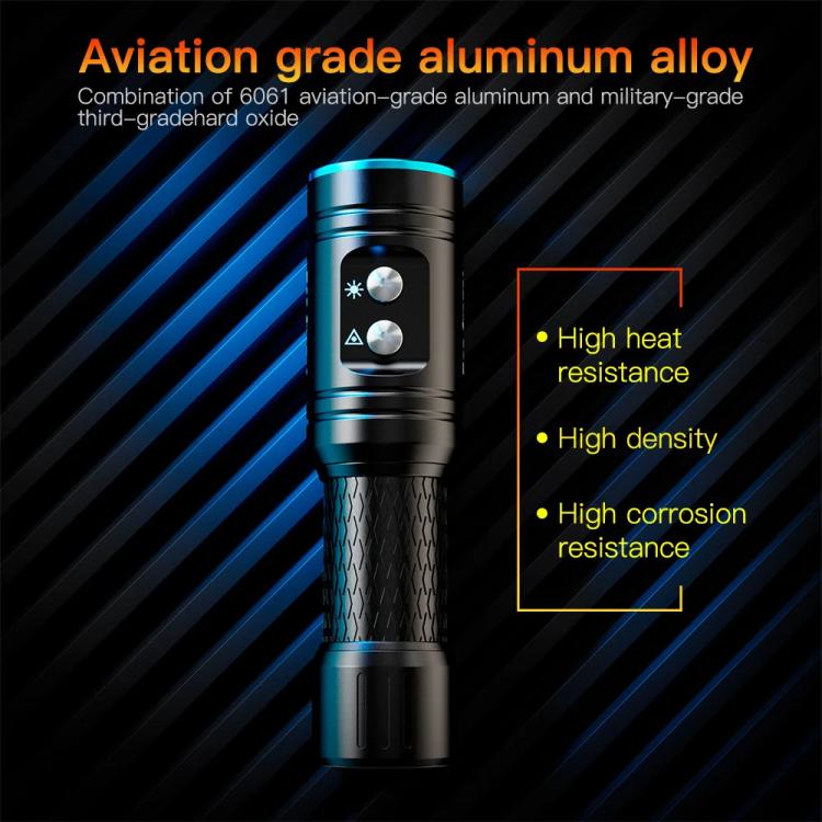 SeaFrogs Linterna De Buceo IPX8 Resistente Agua Aluminio Ligero