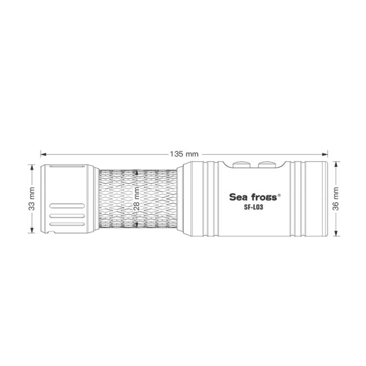 SeaFrogs Linterna De Buceo IPX8 Resistente Agua Aluminio Ligero