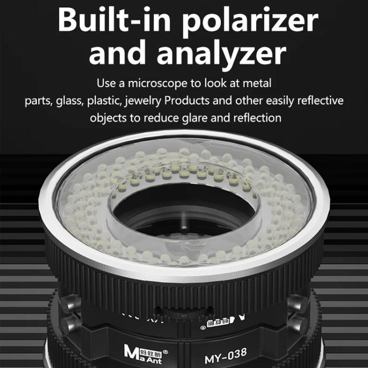 LumiFix ML96 Microscopio Teléfono Anillo LED Polarizado