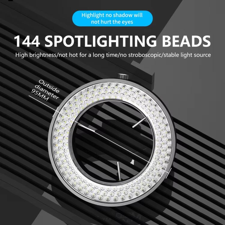 LuzMic Anillo de Luz para Microscopio 144LED USB Compacto