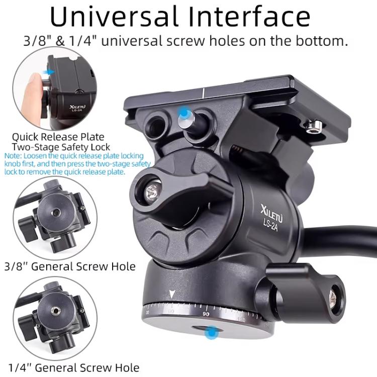 XILETU LS2A 360 Grado Panoramico Mini Cabezal de Bola Trípode
