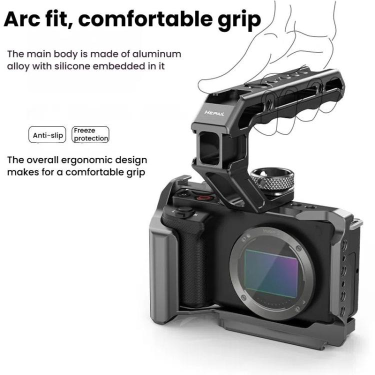 HEPAIL Mango DSLR Cámara Grip Rabbit Cage Con Tres Zapatas