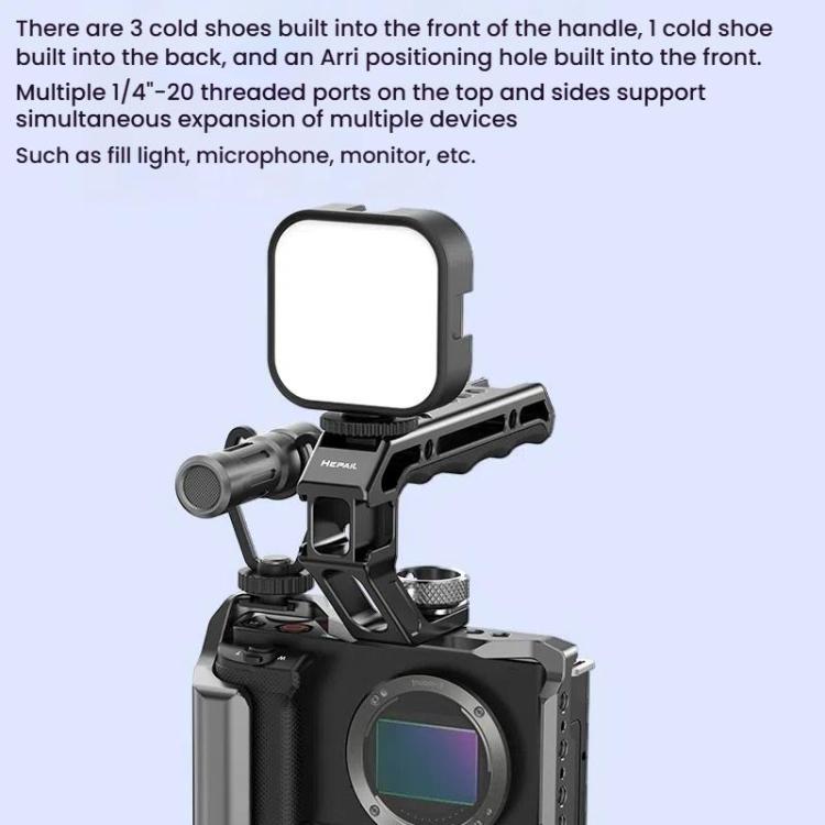 HEPAIL Mango DSLR Cámara Grip Rabbit Cage Con Tres Zapatas