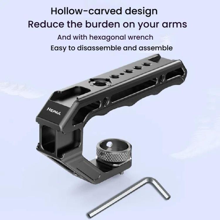 HEPAIL Mango DSLR Cámara Grip Rabbit Cage Con Tres Zapatas