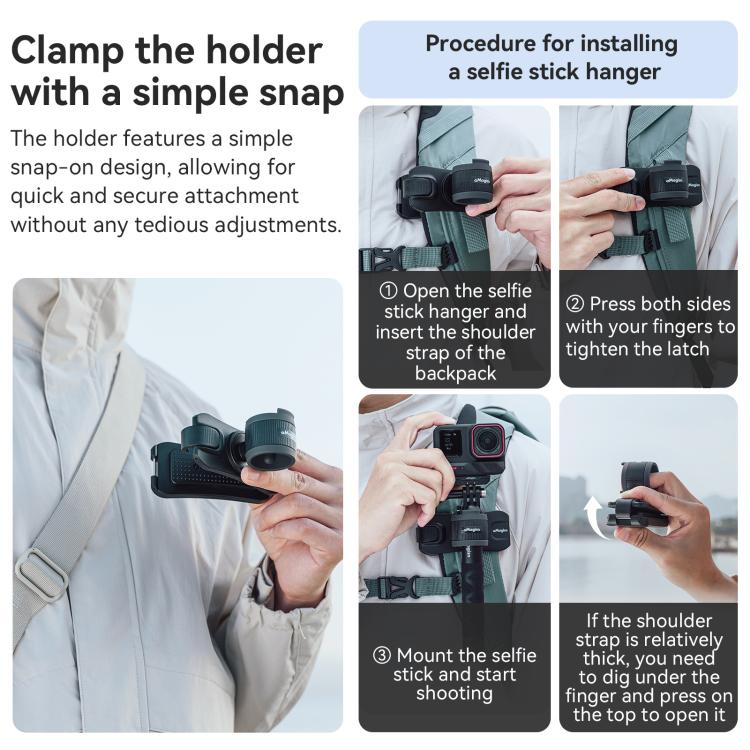 AMagisn Soporte Selfie Colgante para Cámaras 360 Grados