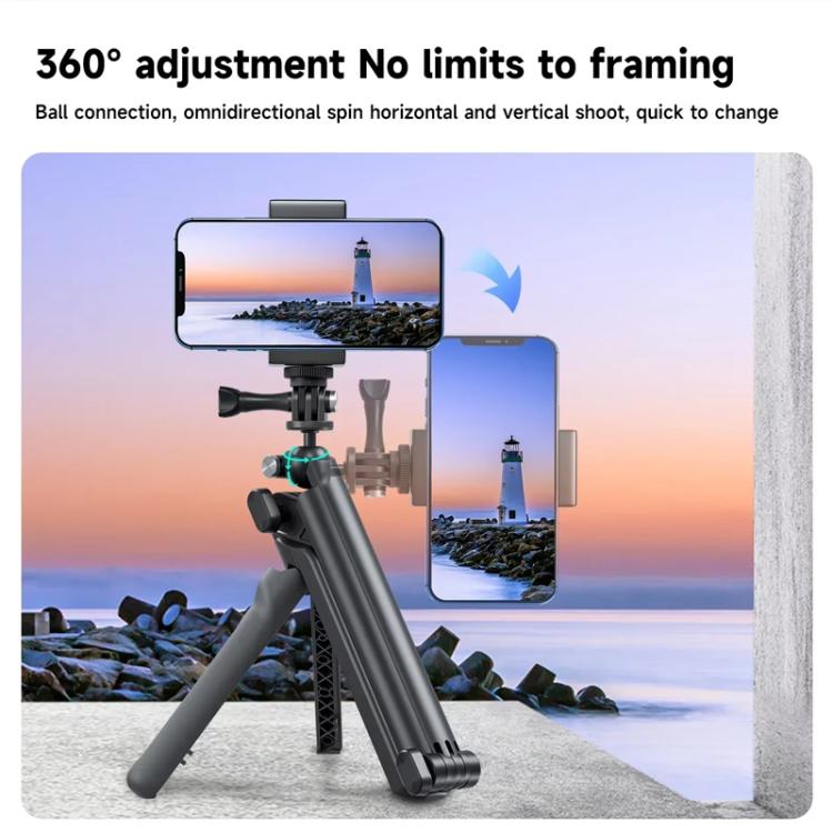 TELESIN Trifold Trípode Soporte Triple Ajustable Para Cámara