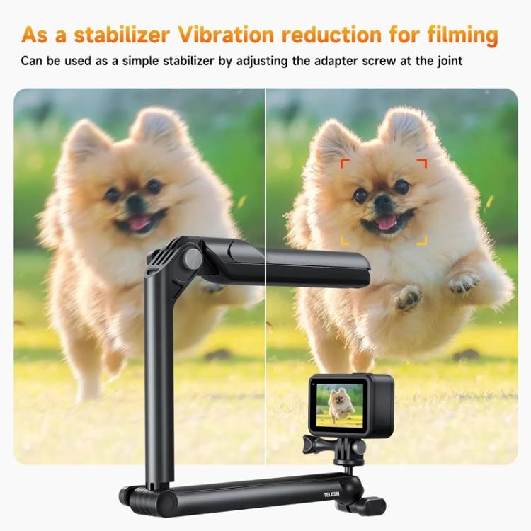 TELESIN Trifold Trípode Soporte Triple Ajustable Para Cámara