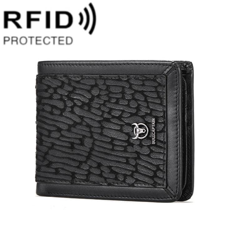 Bull Captain 07 Billetera RFID Antirrobo Cuero Primera Capa