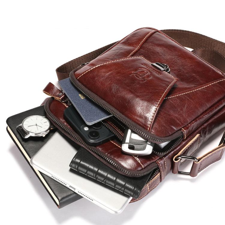 Bull Captain 041 Bolso Mensajero Cuero Gran Capacidad