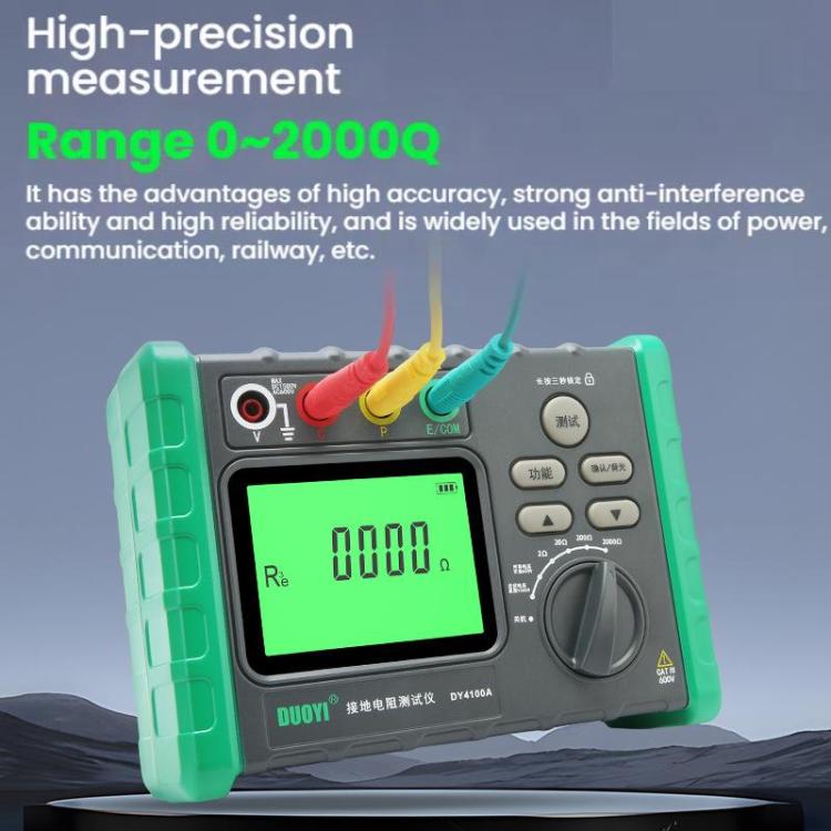 DUOYI RG600 Medidor Resistencia a Tierra 0,03–2000 ohmios