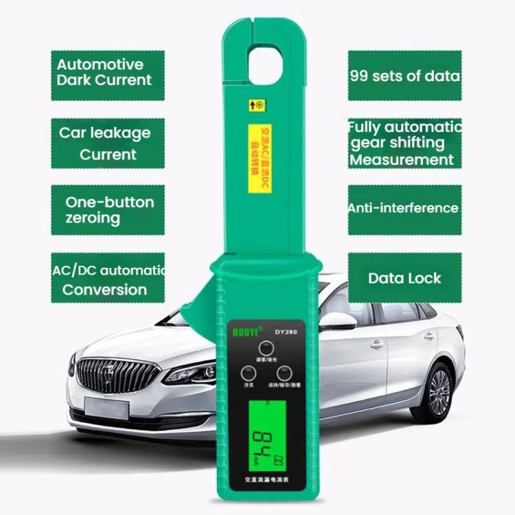 DUOYI Pinza Corriente Fuga Auto DC Tester DeteccionCAyCC