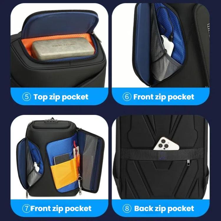 Wiersaam Mochila Antirrobo Viaje Negocio Portátil Puerto USB