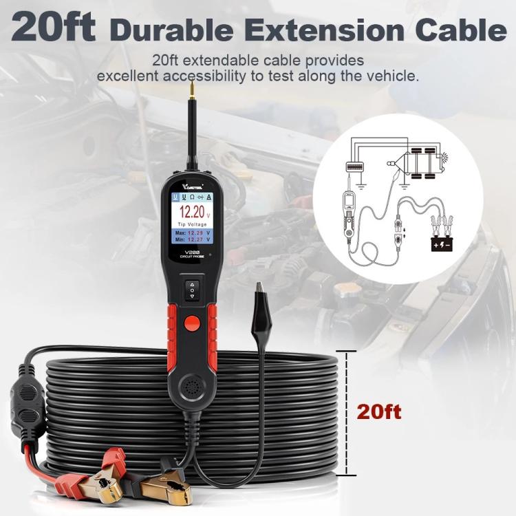 VDIAGTOOL 6-42V Probador Automotriz Detección de Voltaje