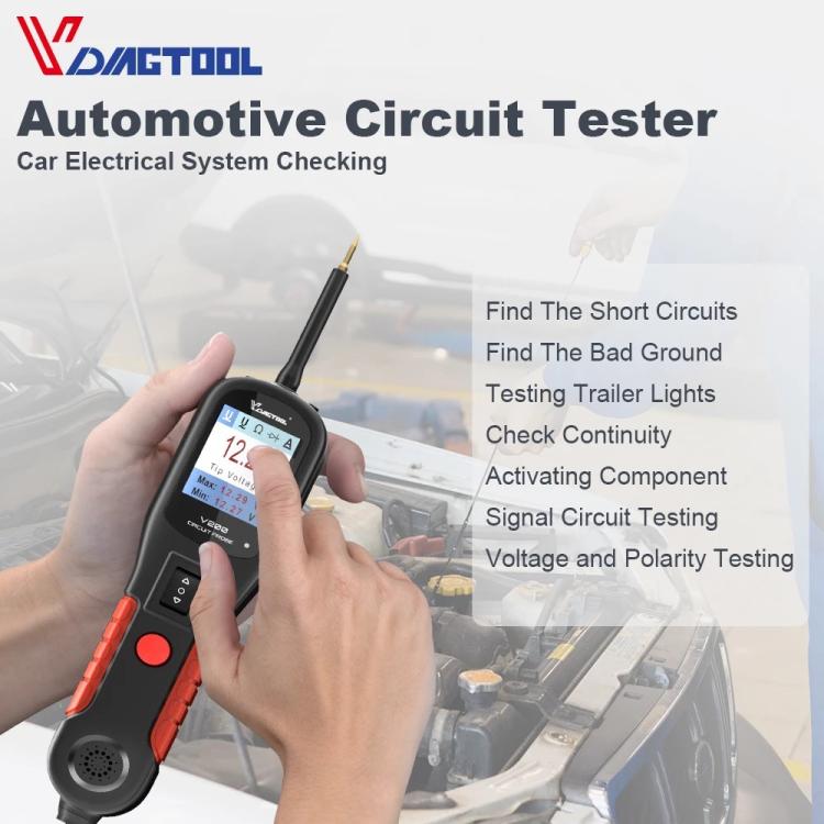 VDIAGTOOL 6-42V Probador Automotriz Detección de Voltaje