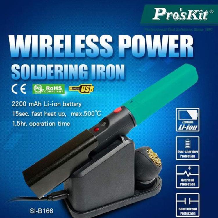 ProsKit SI-B166 Soldador Inalámbrico Con Cargador USB