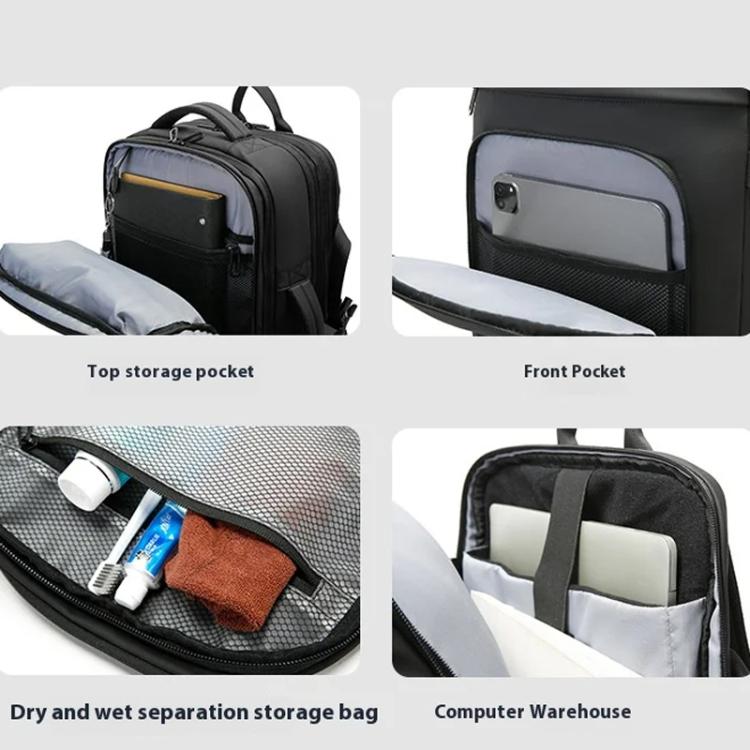 BANGE BG-3055 Mochila Hombre Viaje Capacidad Expandible