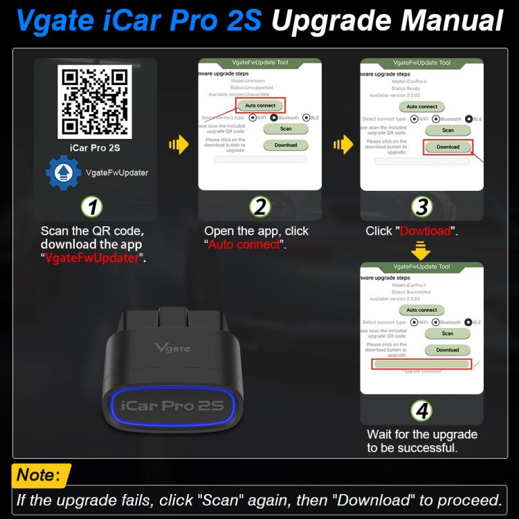 Vgate 3Mbps Sleep Wireless Wake Up OBD2 Bluetooth 5.3