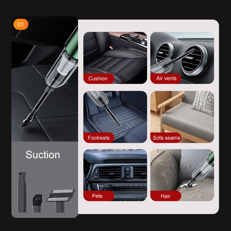 SUITU ST-6670 Aspirador Mano Inalámbrico Coche Gran Succión