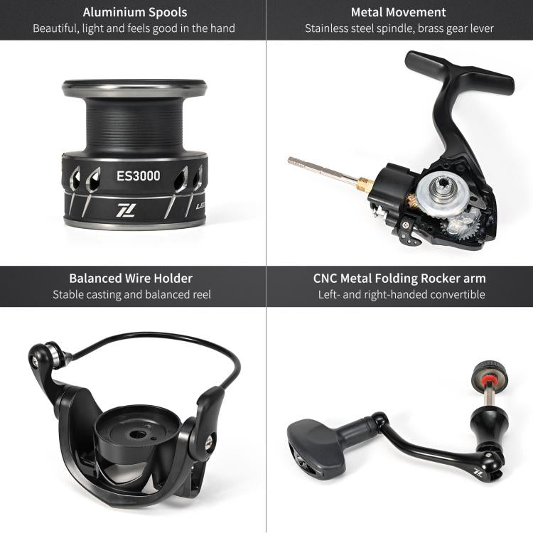 Frontier Road Runner Fishing Reel Spinning Aluminio Ligero