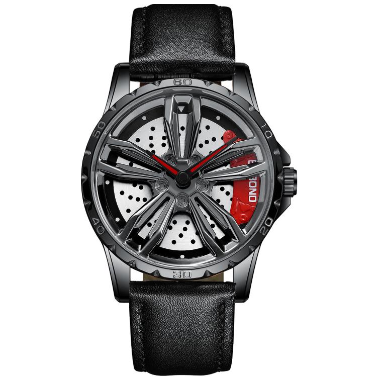 BINBOND D001 Reloj Rueda Giratoria 3D Cuarzo Clásico