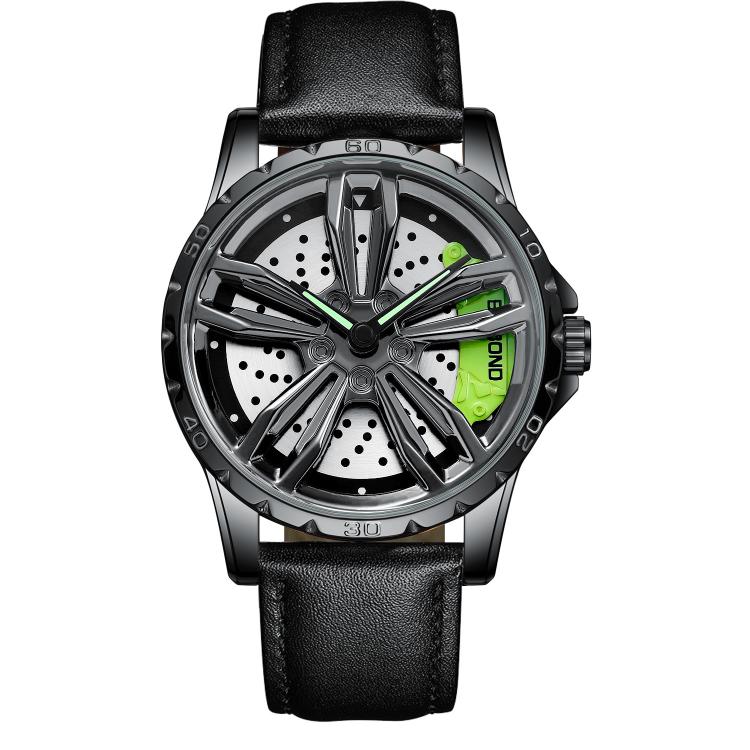 BINBOND D001 Reloj Rueda Giratoria 3D Cuarzo Clásico