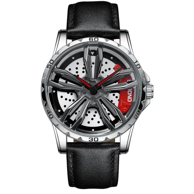 BINBOND D001 Reloj Rueda Giratoria 3D Cuarzo Clásico
