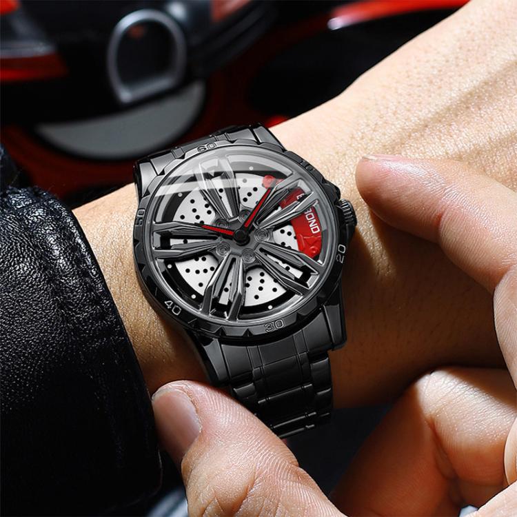 BINBOND D001 Reloj Rueda Giratoria 3D Cuarzo Clásico