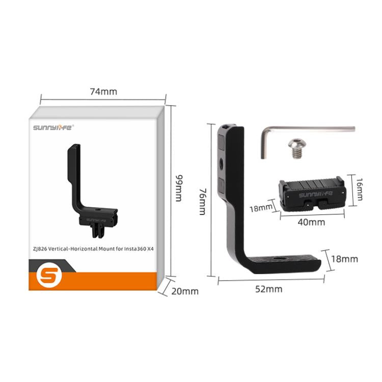 Sunnylife X4-ZJ826 Soporte L Magnético Para Insta360 X4 X5