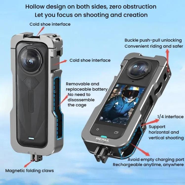 Insta360 AC-81 Metal Jaula Extendida Cubierta Silicona