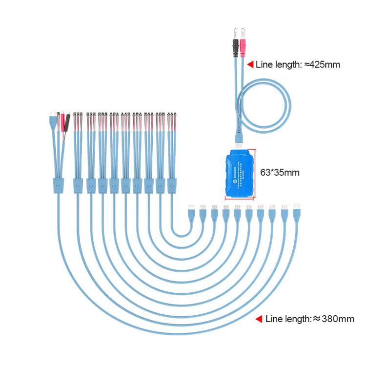 TechFix PTC01 Cables Prueba Reparación Móviles Conector Cobre