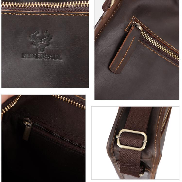 HUMERPAUL MH702 Bolso Bandolera Hombre Cuero Ligero