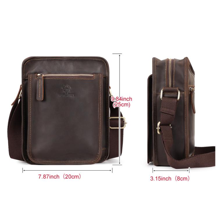 HUMERPAUL MH702 Bolso Bandolera Hombre Cuero Ligero