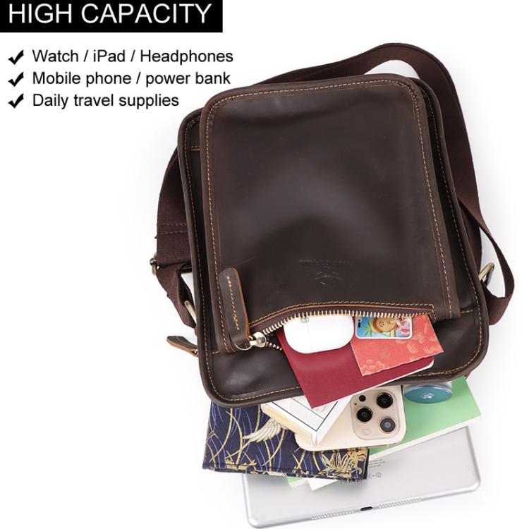 HUMERPAUL MH702 Bolso Bandolera Hombre Cuero Ligero