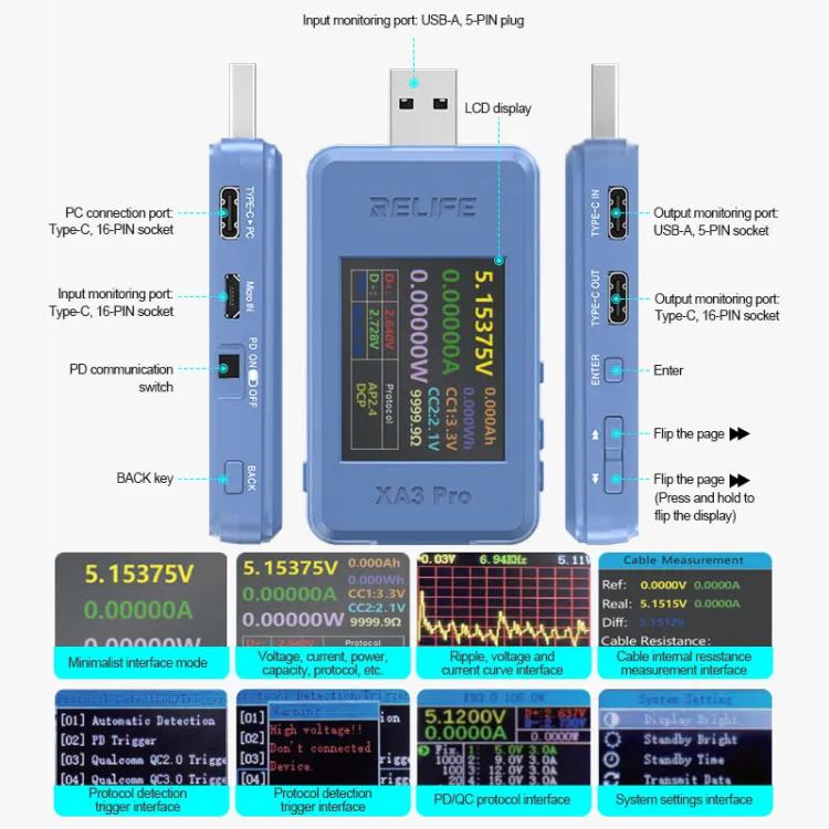 NovaTech NT USBPD C Detector de Carga Protocolo Rápido
