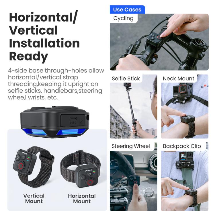 AMagisn Remoto Bluetooth 50m Para Insta360 GoPro Cámaras